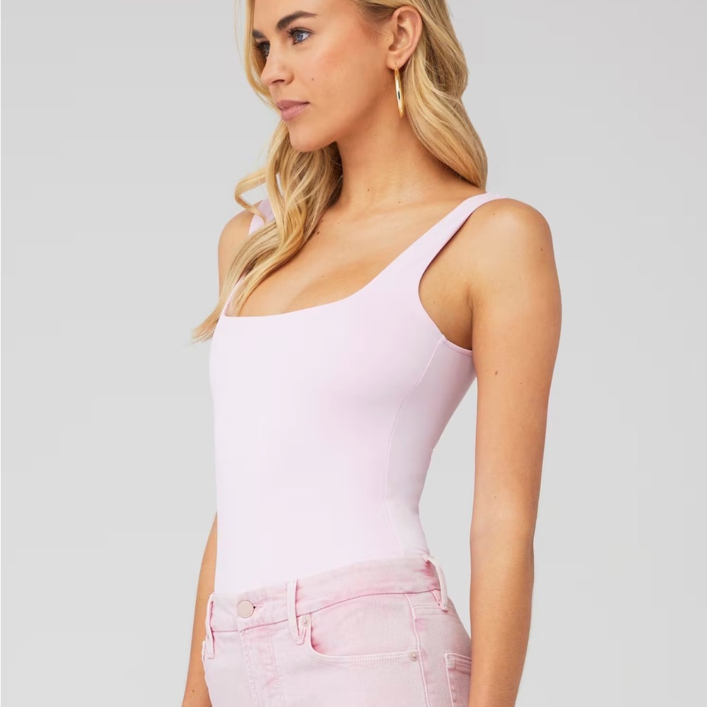 Good American SCUBA MODERN TANK BODYSUIT | ROSE QUARTZ - ROSE QUARTZ / XL